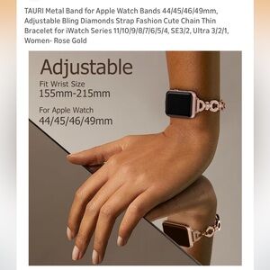 Rose Gold Metal Apple Watch Band